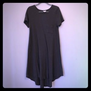 LuLaRoe Carly. Grey Ribbed. Size L. NWOT